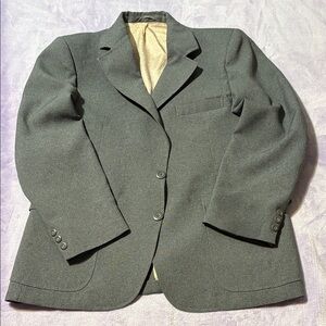Quad JCPenney Men's Blazer 44S Gray | AS-IS FLAW Stain | Vintage